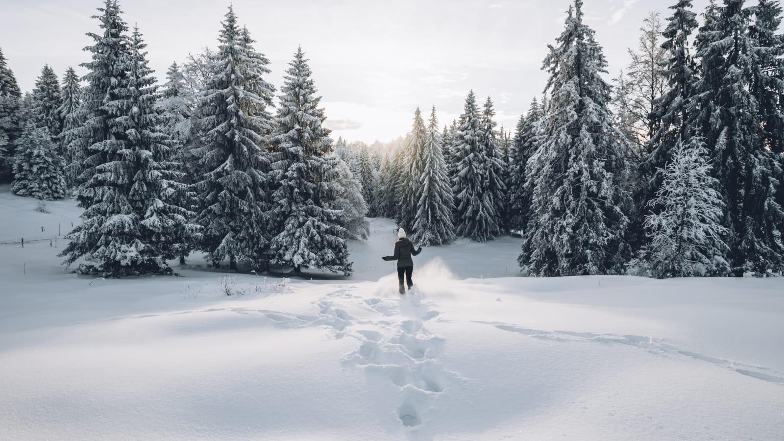 Courir dans la neige