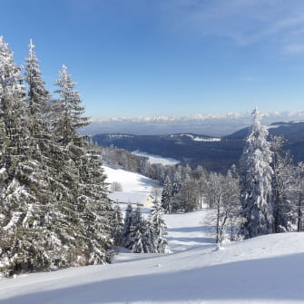 Site nordique Mont d'Or Deux Lacs (vue depuis la cabane de la Gym)