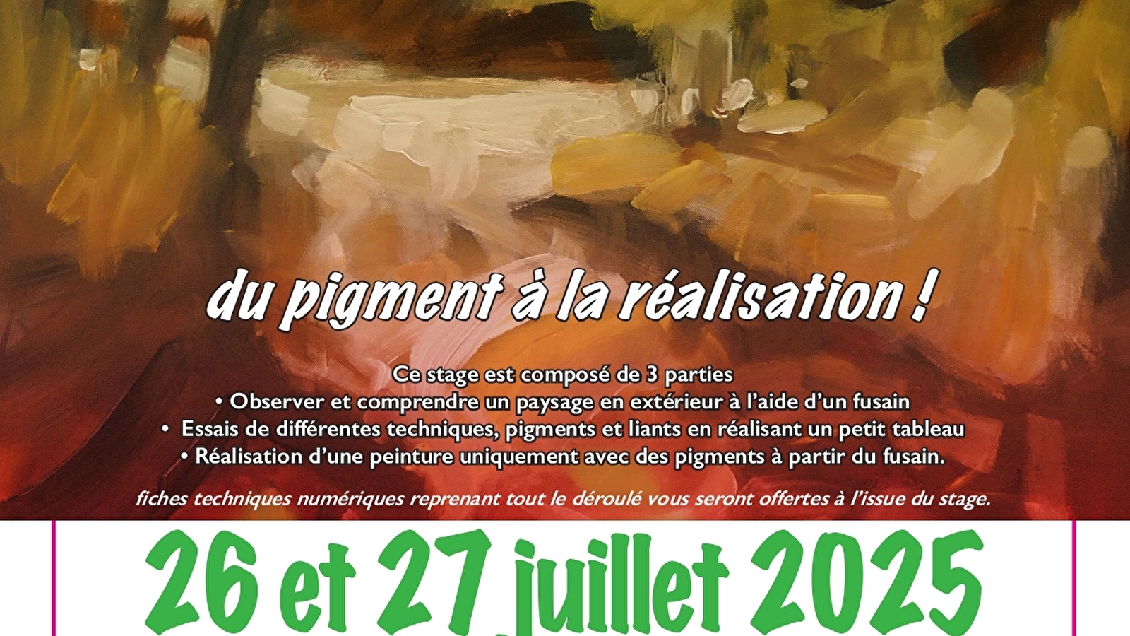 Stage d’été peinture paysage