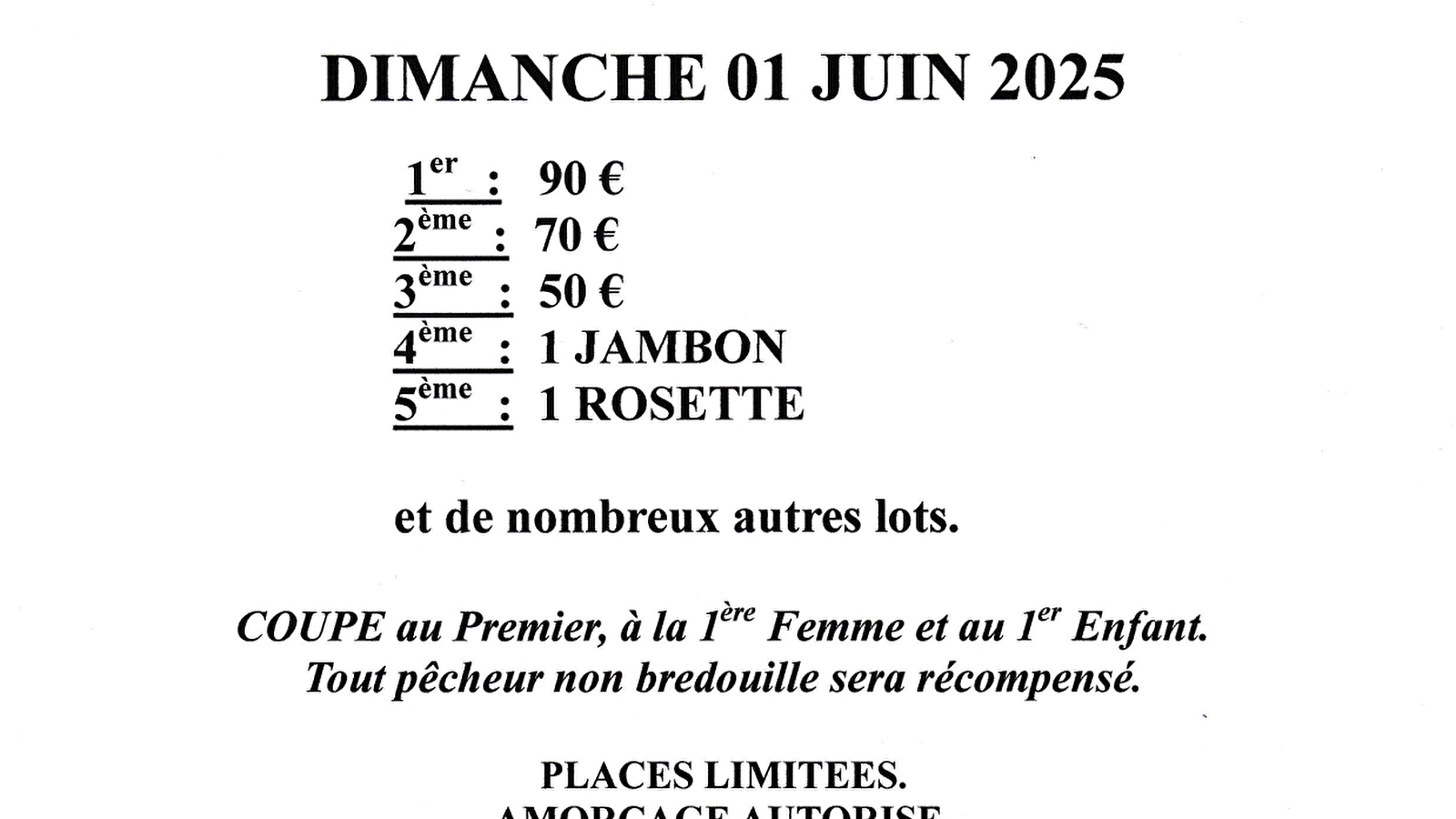 Concours de pêche au coup