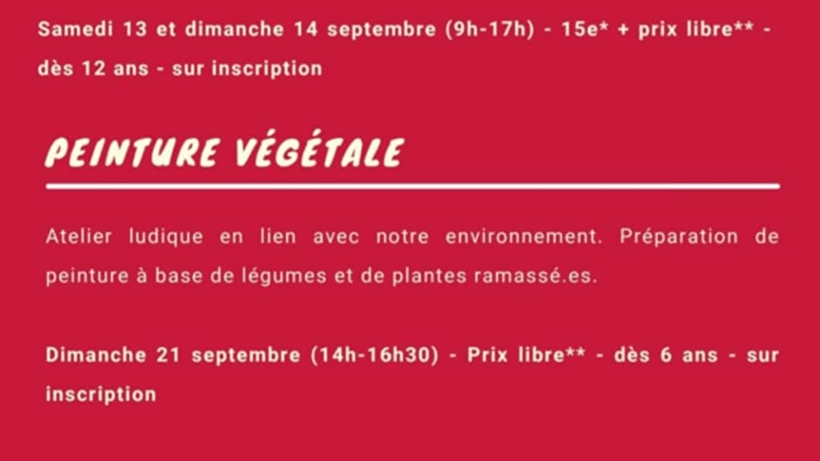 LES ATELIERS DU DIMANCHE -Pont d'Ouche