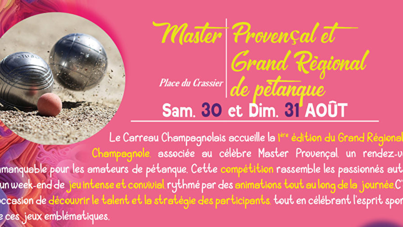 Master Provençal et Grand Régional de pétanque