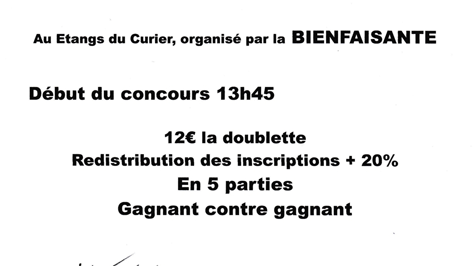 Concours de pétanque