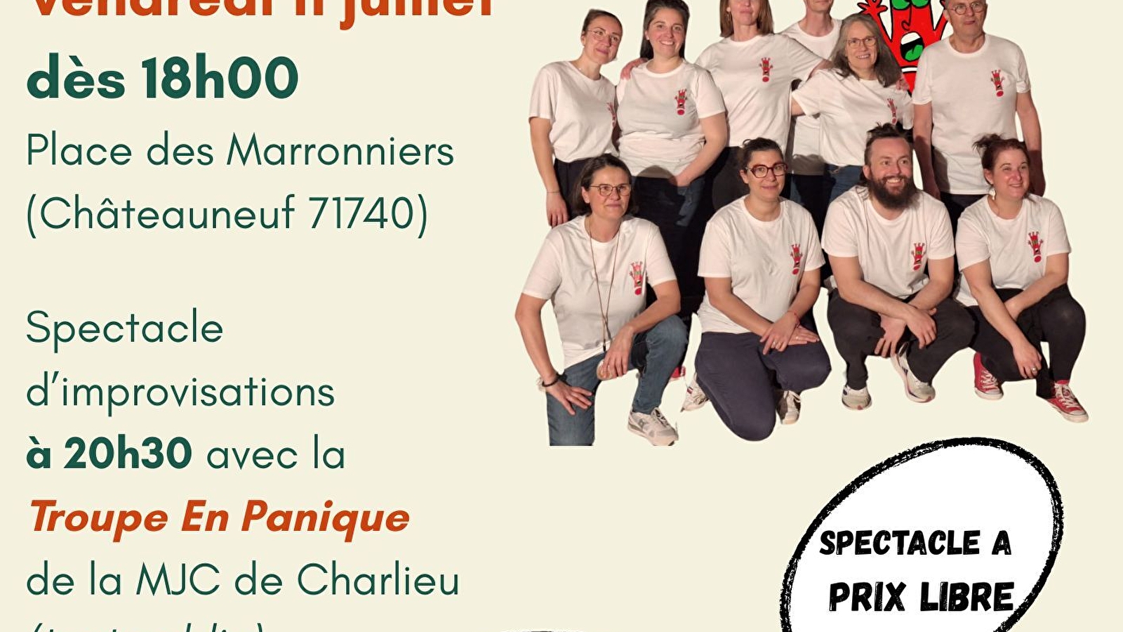 On sort ! Spectacle d'impro + Guinguette