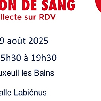 Don du sang - LUXEUIL-LES-BAINS