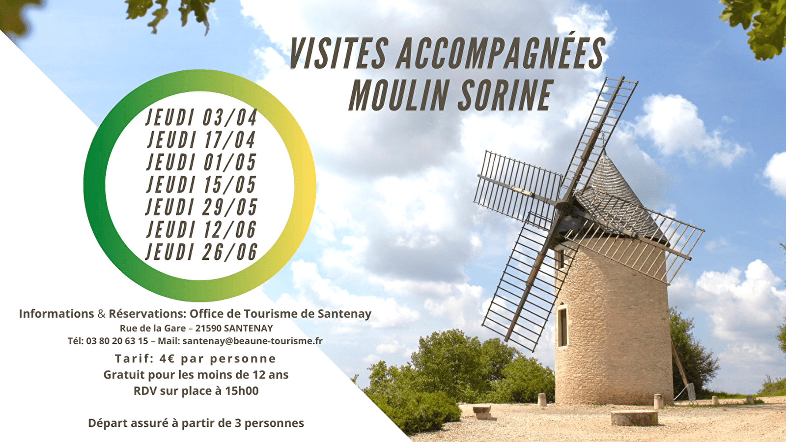 Visites accompagnées du Moulin Sorine
