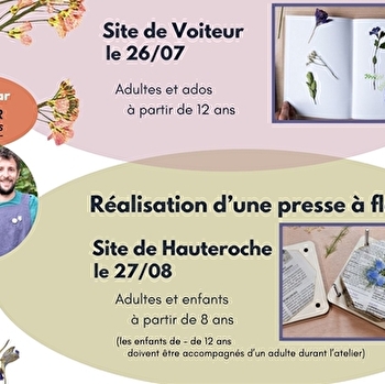 Réalisation d'une presse à fleurs - HAUTEROCHE