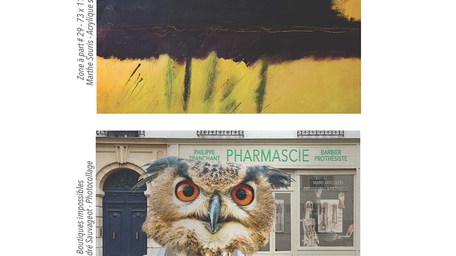 Exposition peinture & photocollage de Marthe SOURIS et Pierre-André SAUVAGEOT
