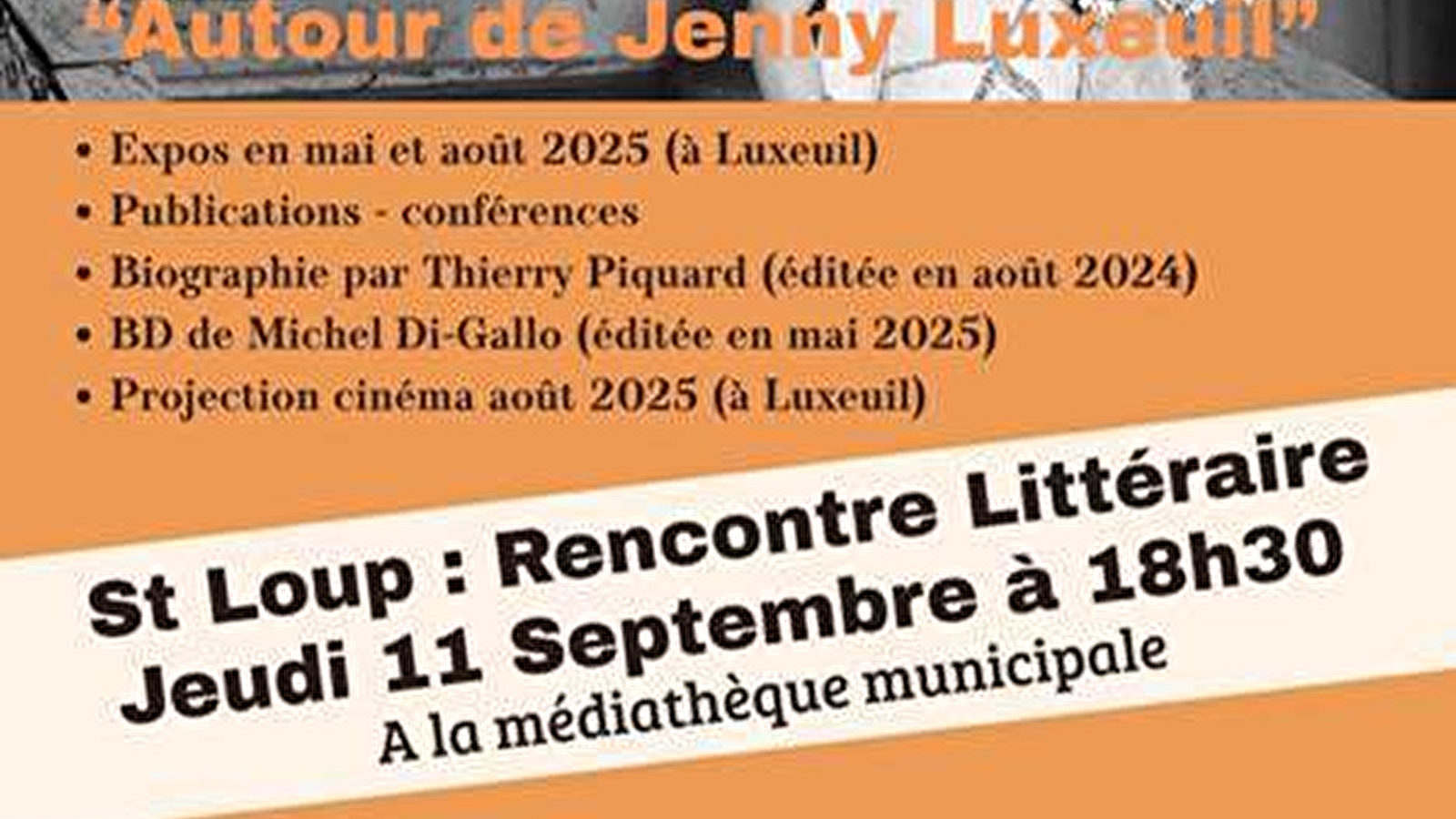 Rencontre littéraire 'Autour de Jenny Luxeuil'