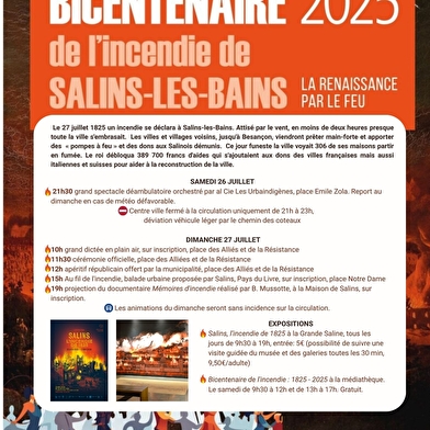 Bicentenaire de l'incendie de 1825