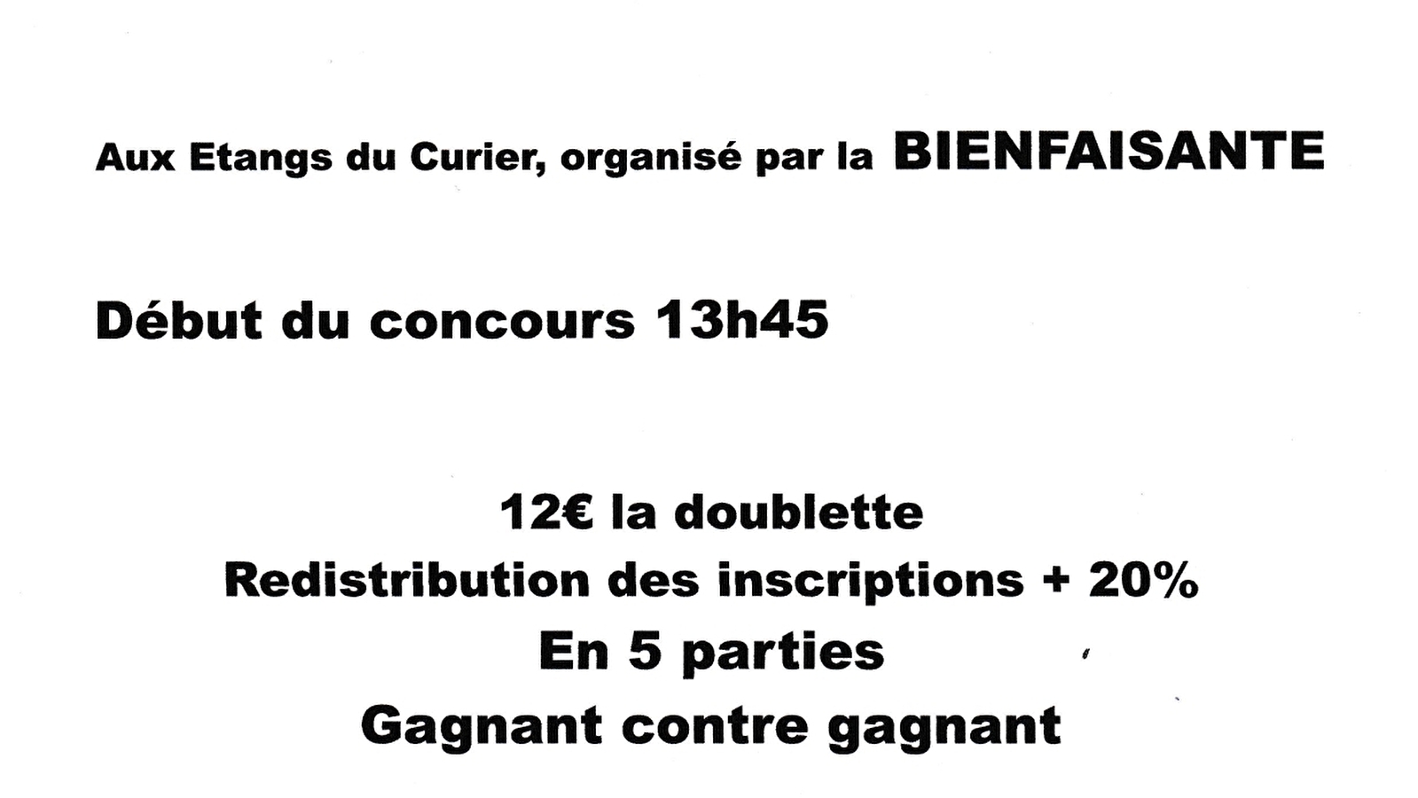 Concours de pétanque