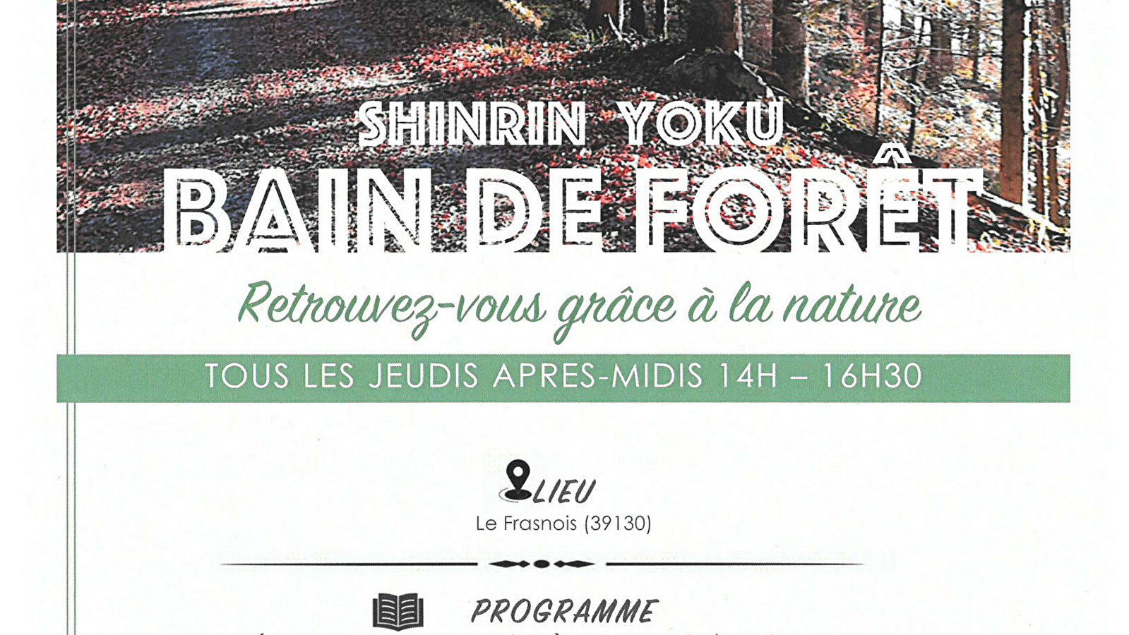 Bain de forêt (Shinrin yoku)