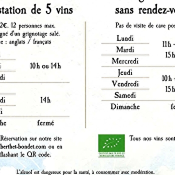 Domaine Berthet-Bondet : Visite des caves & dégustation - CHATEAU-CHALON