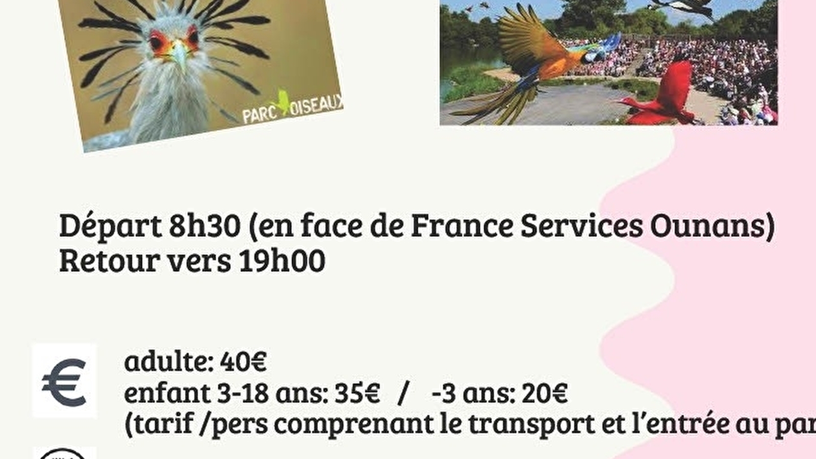 Sortie au Parc des Oiseaux à Villars-les-Dombes