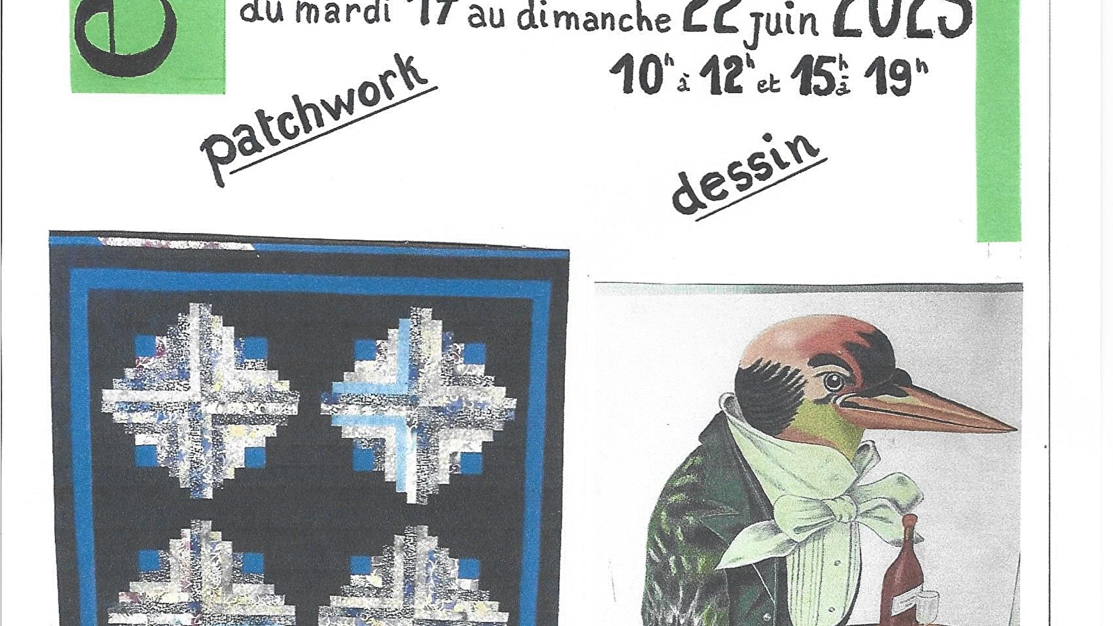 Patchwork et Dessin Colette et Roger Mazoyer