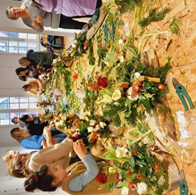 Atelier floral 'En vert et blanc, compositions hautes'