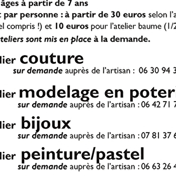 Ateliers 'Le bel été de Bois d'Amont' - BOIS-D'AMONT
