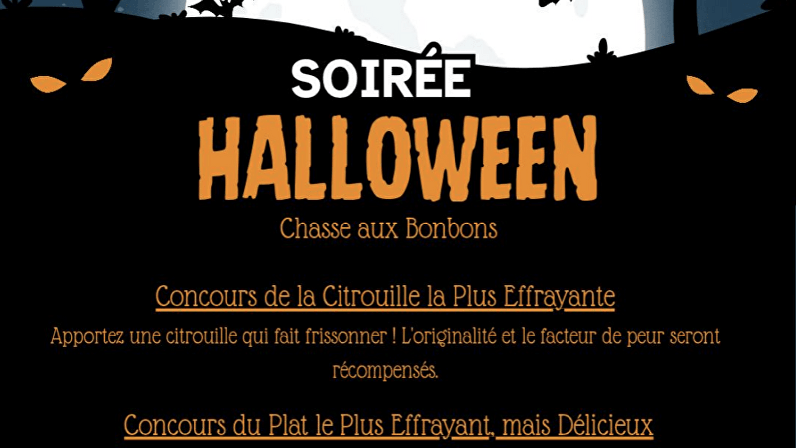 Soirée Halloween