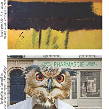 Exposition peinture & photocollage de Marthe SOURIS et Pierre-André SAUVAGEOT - LAIZY