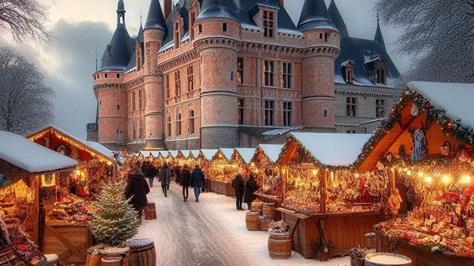 Marché de Noël dans le parc du château