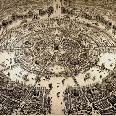 Exposition de gravures architectures avec alain combier