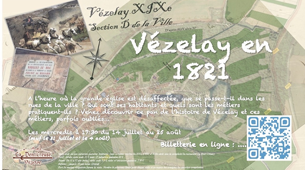 Visite guidée insolite : Vézelay en 1821 - Visite... Du 7/7/2022 au 31/12/2025