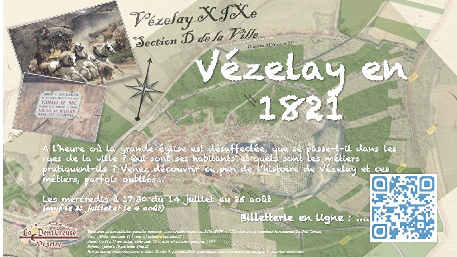 Visite guidée insolite : Vézelay en 1821 - Visite privée sur réservation uniquement