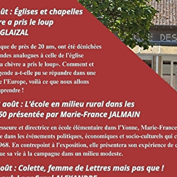 Conférence Colette, femme de Lettres mais pas que ! Faisons sa pub ! par Suzel ALEXANDRE - VILLENEUVE-SUR-YONNE