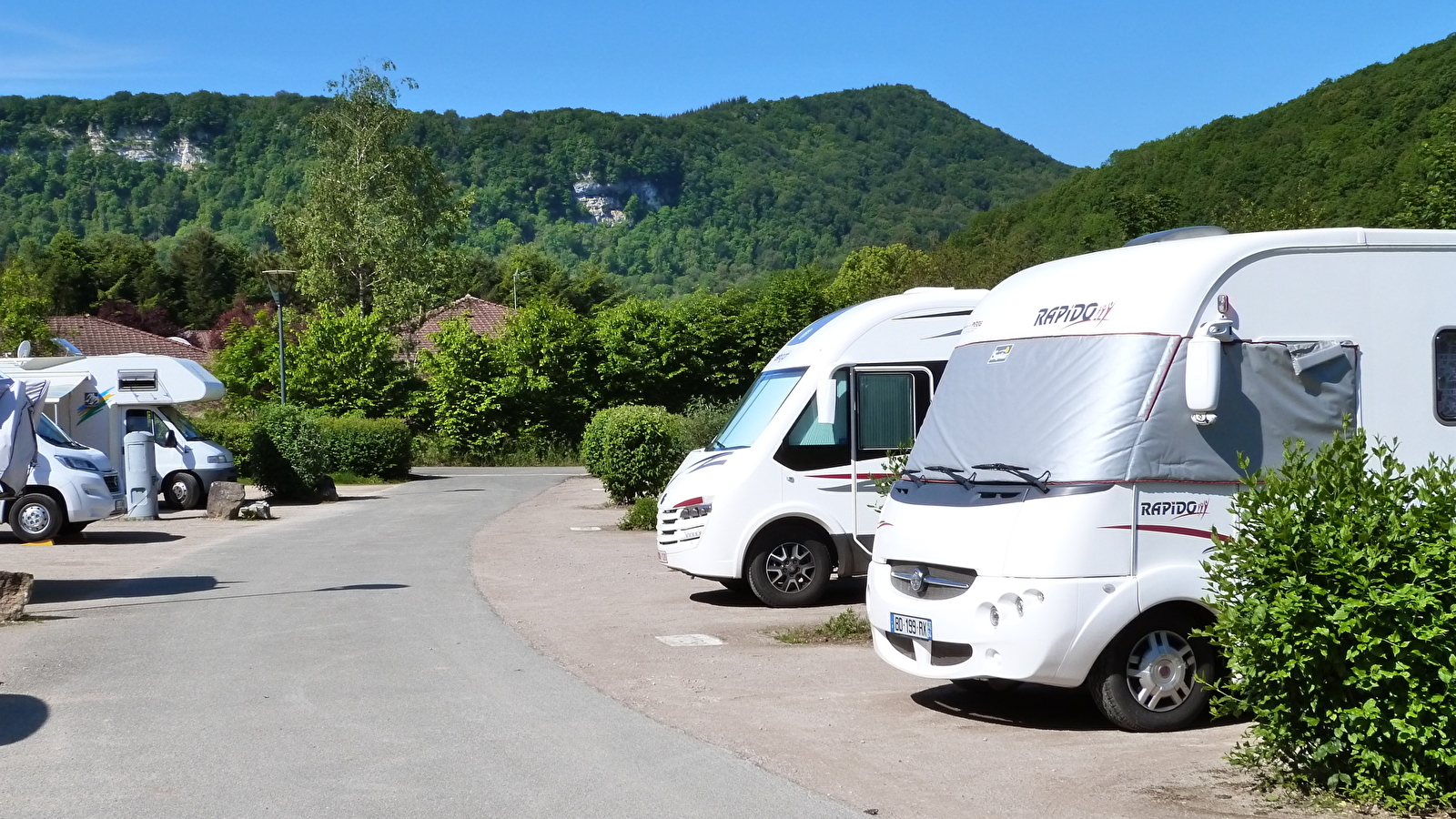 Aire pour camping-car à Baume les Dames