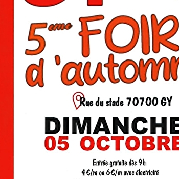 5ème Foire d'Automne à Gy - GY
