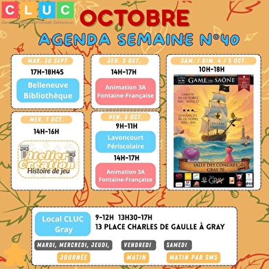 Les rendez-vous du CLUC