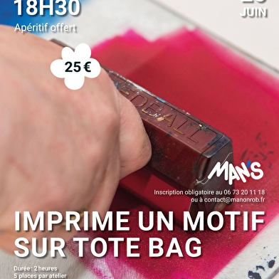 Atelier adulte 'Imprime un motif sur tote bag'