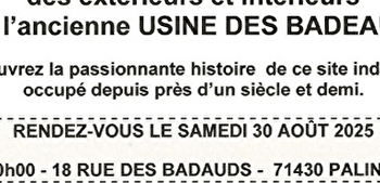 Visite exceptionnelle de l'ancienne usine des BADEAUX - PALINGES