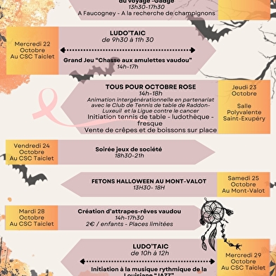 Animations vacances d'Automne