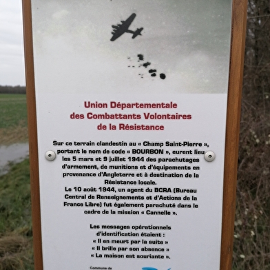 Lieu de parachutage - Seconde Guerre mondiale