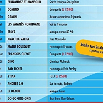 Programmation Estivale Ecluse de la Charme - SAINT-VICTOR-SUR-OUCHE