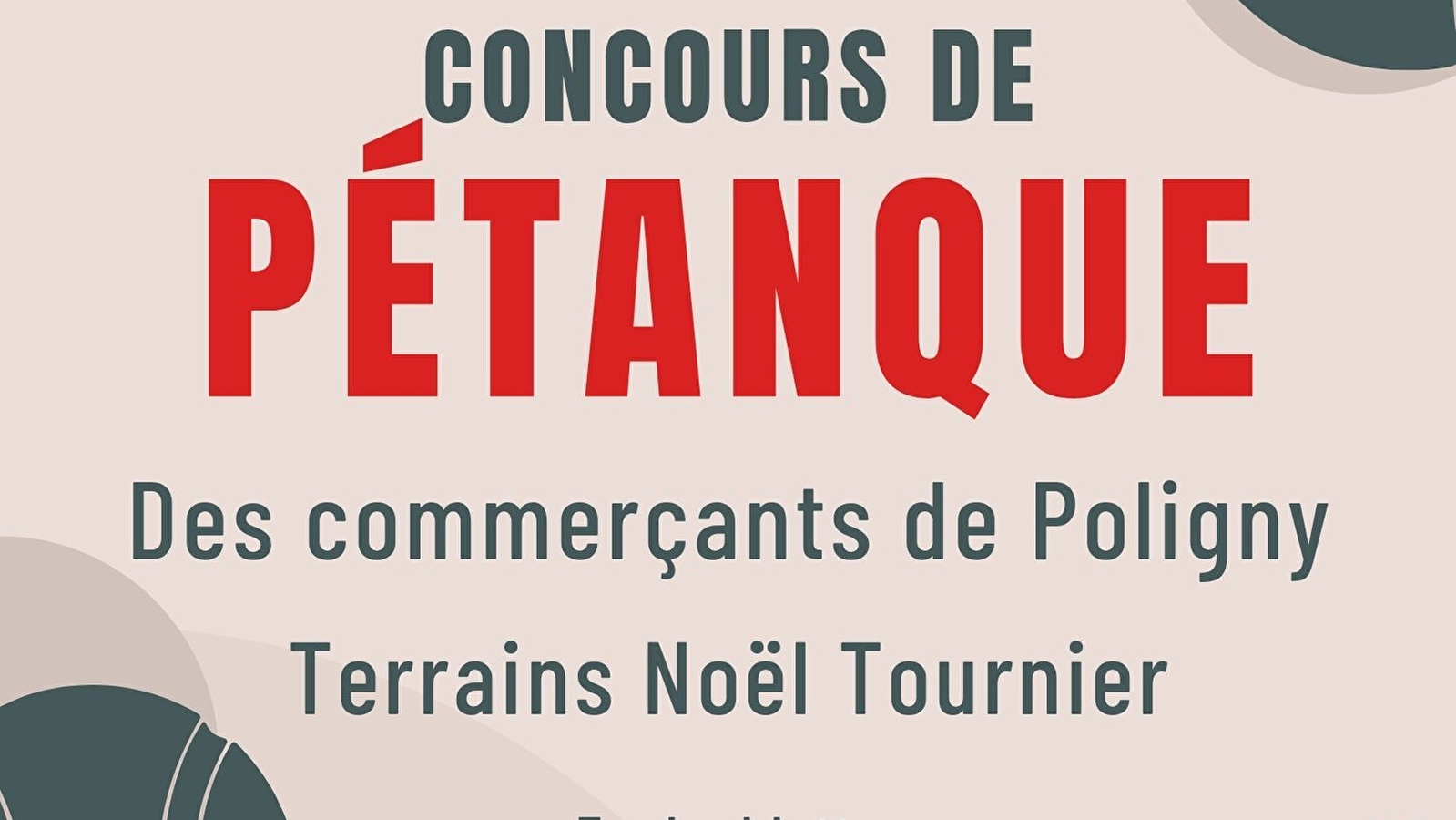 Concours de pétanque 