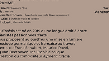 Duo Aestesis, Piano à 4 mains - TREIGNY-PERREUSE-SAINTE-COLOMBE