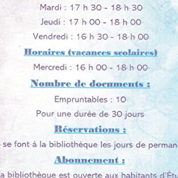 Bibliothèque d'Etuz - ETUZ