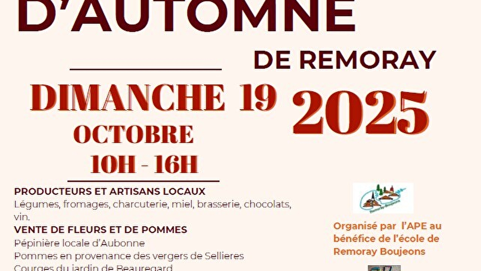 Marché d'automne Remoray Boujeons 