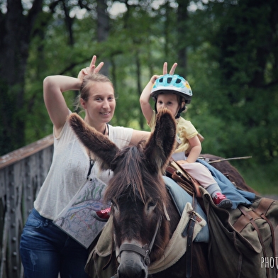 Week-end balade en famille avec un âne