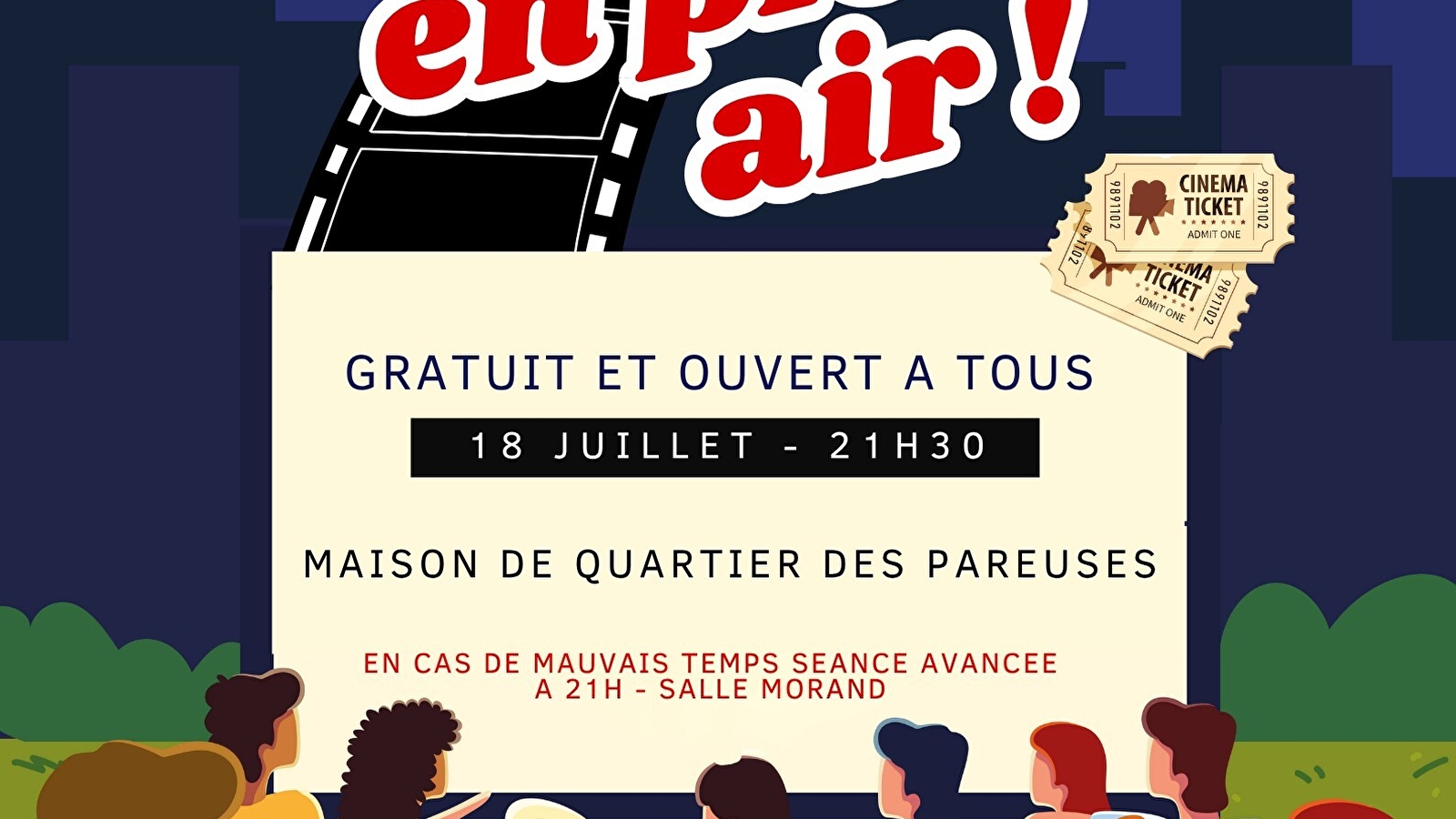 Cinéma plein air des maisons de quartier