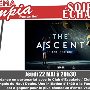 Oriane Bertone, film the Ascent sur cette championne d'Escalade - PONTARLIER