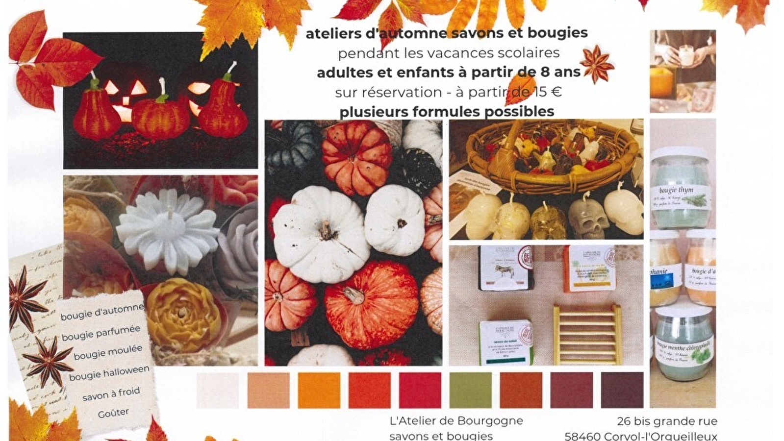 Ateliers d'automne savons et bougies
