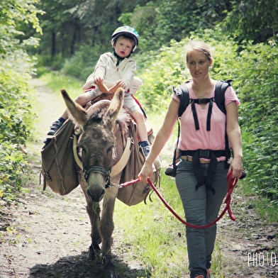 Week-end balade en famille avec un âne