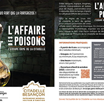 Escape Game 'l'Affaire des poisons' - BESANCON