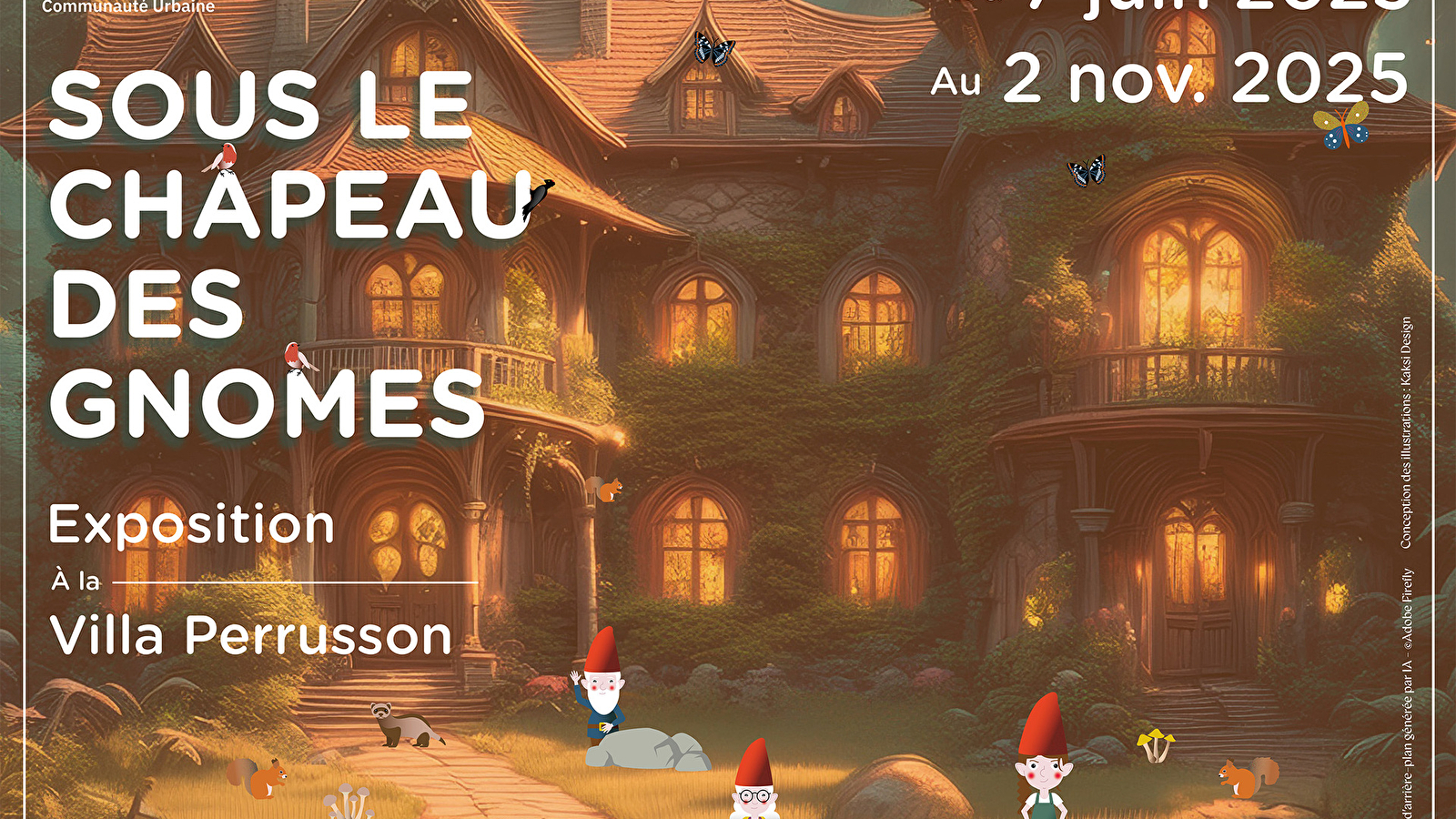 Exposition 'Sous le chapeau des gnômes' à la villa Perrusson