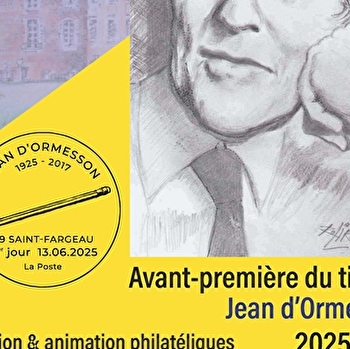 1er jour du timbre Jean d'Ormesson - SAINT-FARGEAU