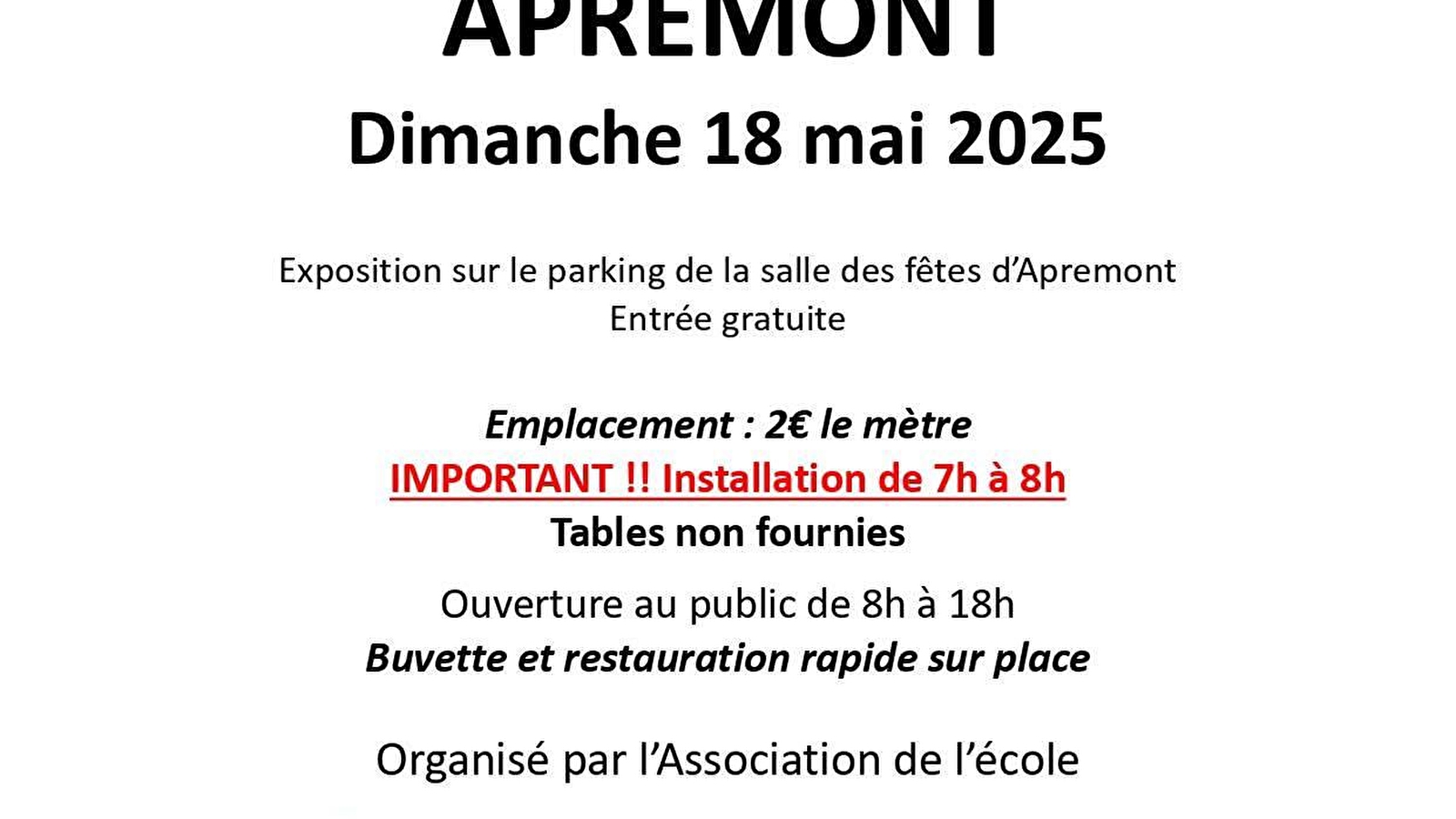 Vide grenier 
