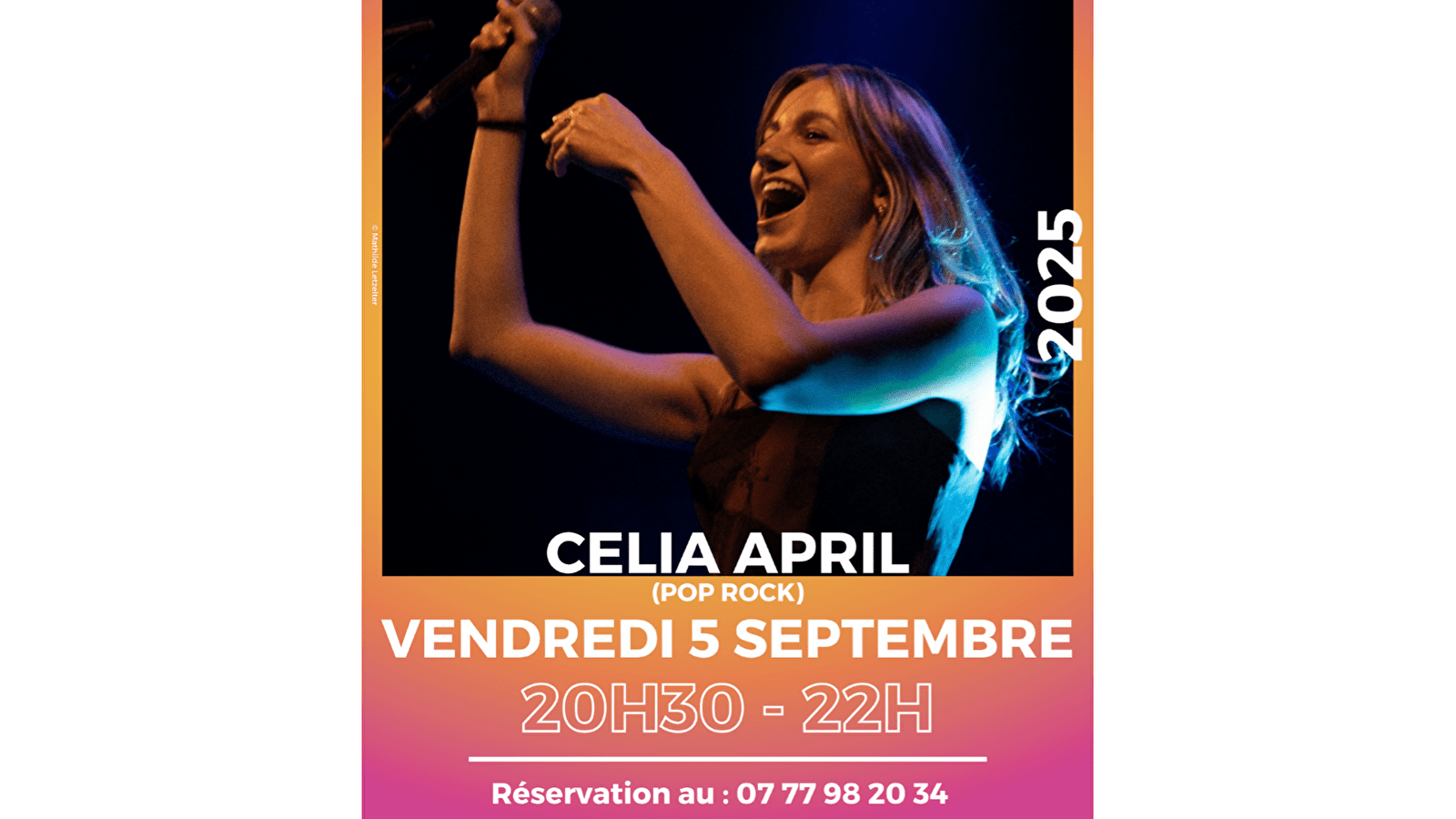 Garçon, la note : Celia April à l'Etoile du Rock